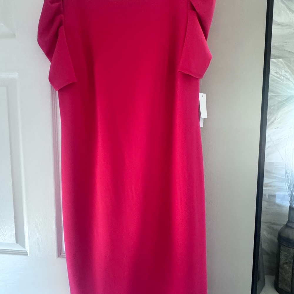 Women's Hot Pink Sheath Dress